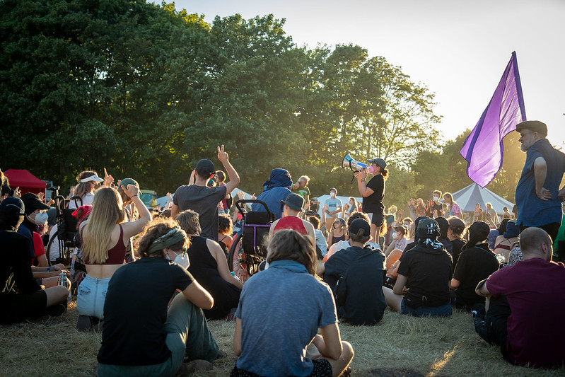 People sitting in a circle