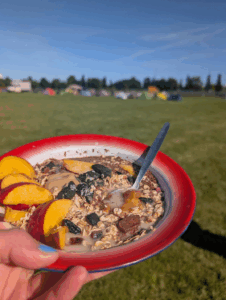 breakfast at Hammer Klimacamp.